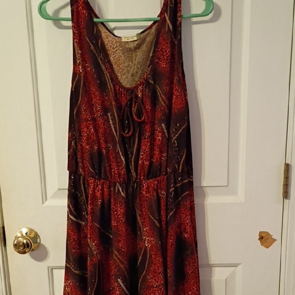 Jon & Anna Orange And Brown Dress